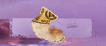 An 1950/60:s glass sculpture 'Pesce' by Flavio Poli for Seguso Vetri d’Arte, Murano Italy.