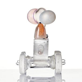 Bertil Vallien, unik skulptur, "Princess Toy", sandgjutet glas, Åfors, 1967, nr 2363.