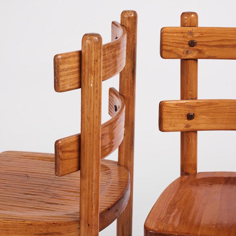 Axel Einar Hjorth, a pair of "Sandhamn" pine chairs, Nordiska Kompaniet, 1929.