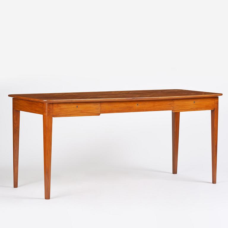 Oscar Nilsson, a mahogany desk, cabinetmaker Allan Lindgren, Stockholm, 1938.