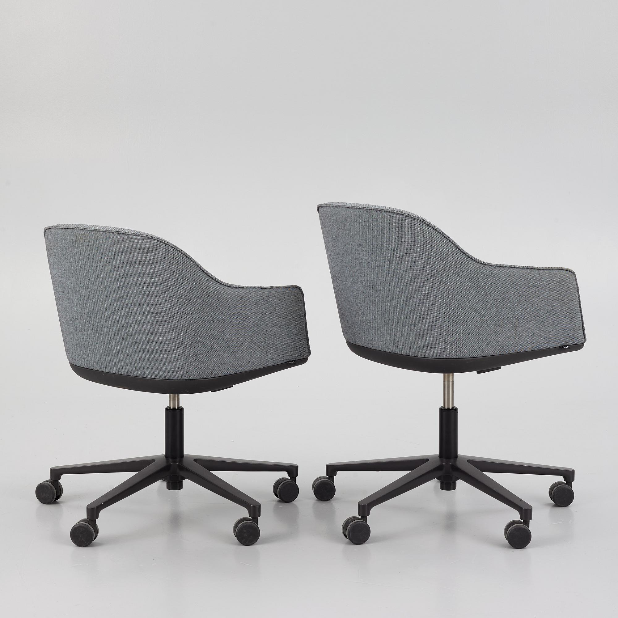 Ronan & Erwan Bouroullec, skrivbordsstolar, ett par, "Softshell Chair", Vitra, 2015.