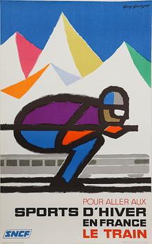 Guy Georget · GUY GEORGET, färglitografisk affisch, No 82, SNCF, Paris 1970.