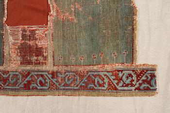 An Ushak saf fragment, west Anatolia, 17th/18th century.
