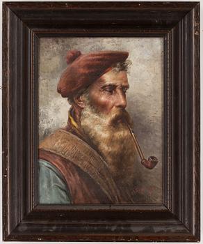 OKÄND KONSTNÄR, olja på duk, otydl sign.