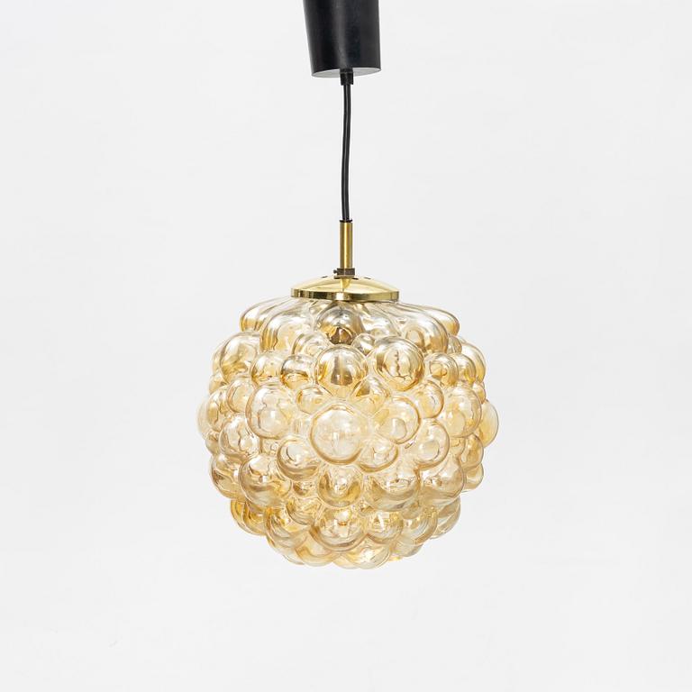 A glass ceiling lamp, Glashütte Limburg, Germany, second half of the 20th century.