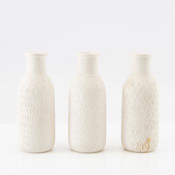 Gunnar Nylund, Vases 3 pcs, Nymölle Denmark.