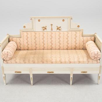 An early 1800s Gustavian sofa.