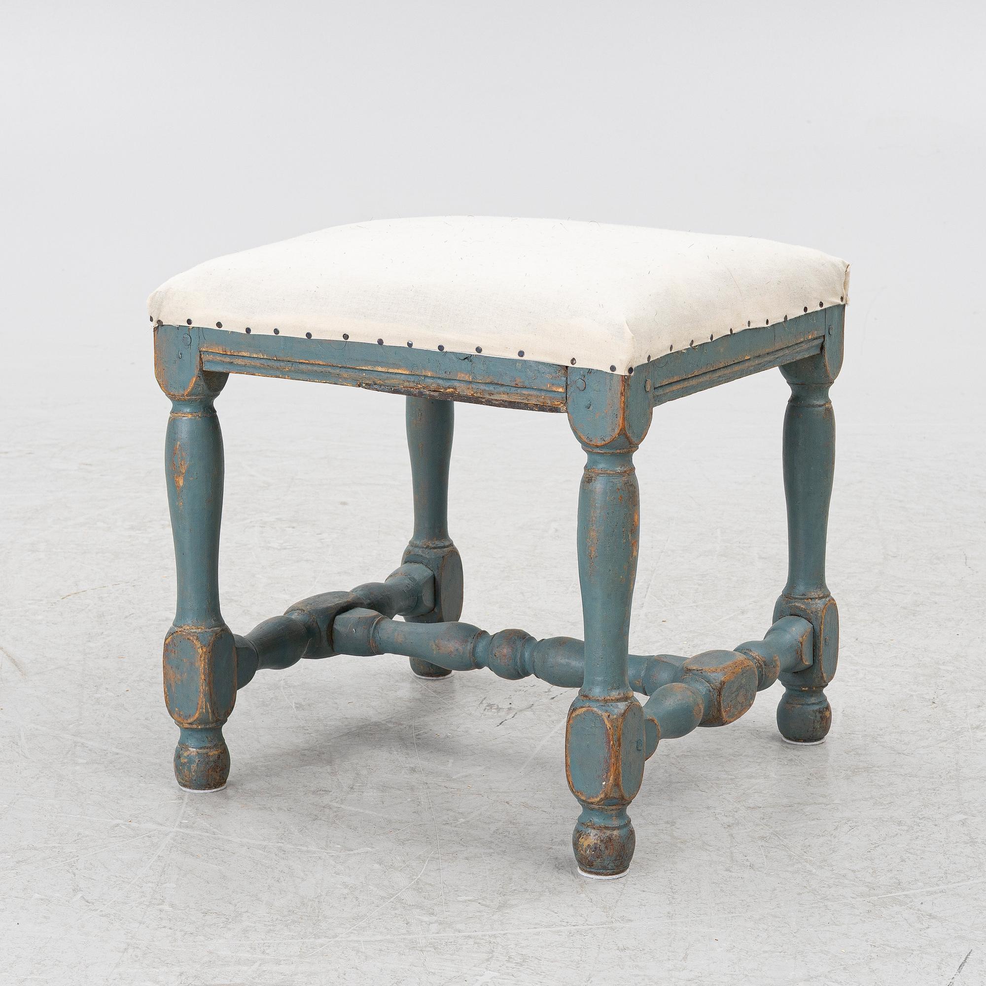 A Swedish baroque stool, early 18th century.