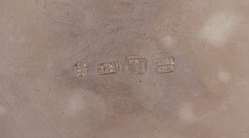 SOCKERSKÅL, silver, Karl Järveläinen, S:t Petersburg, 1869. Vikt ca 540 g.