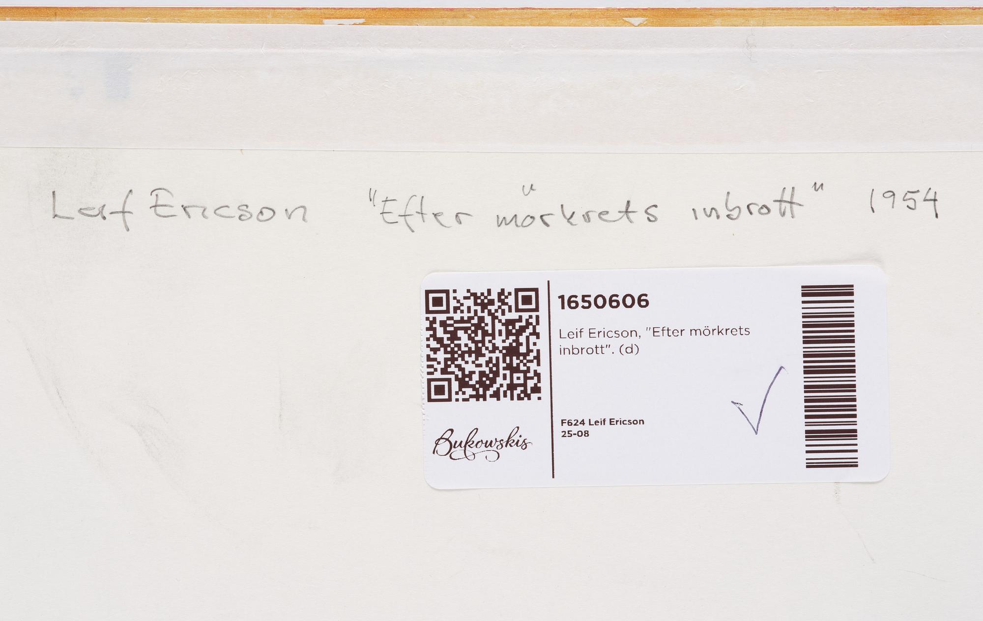 Leif Ericson, "Efter mörkrets inbrott".