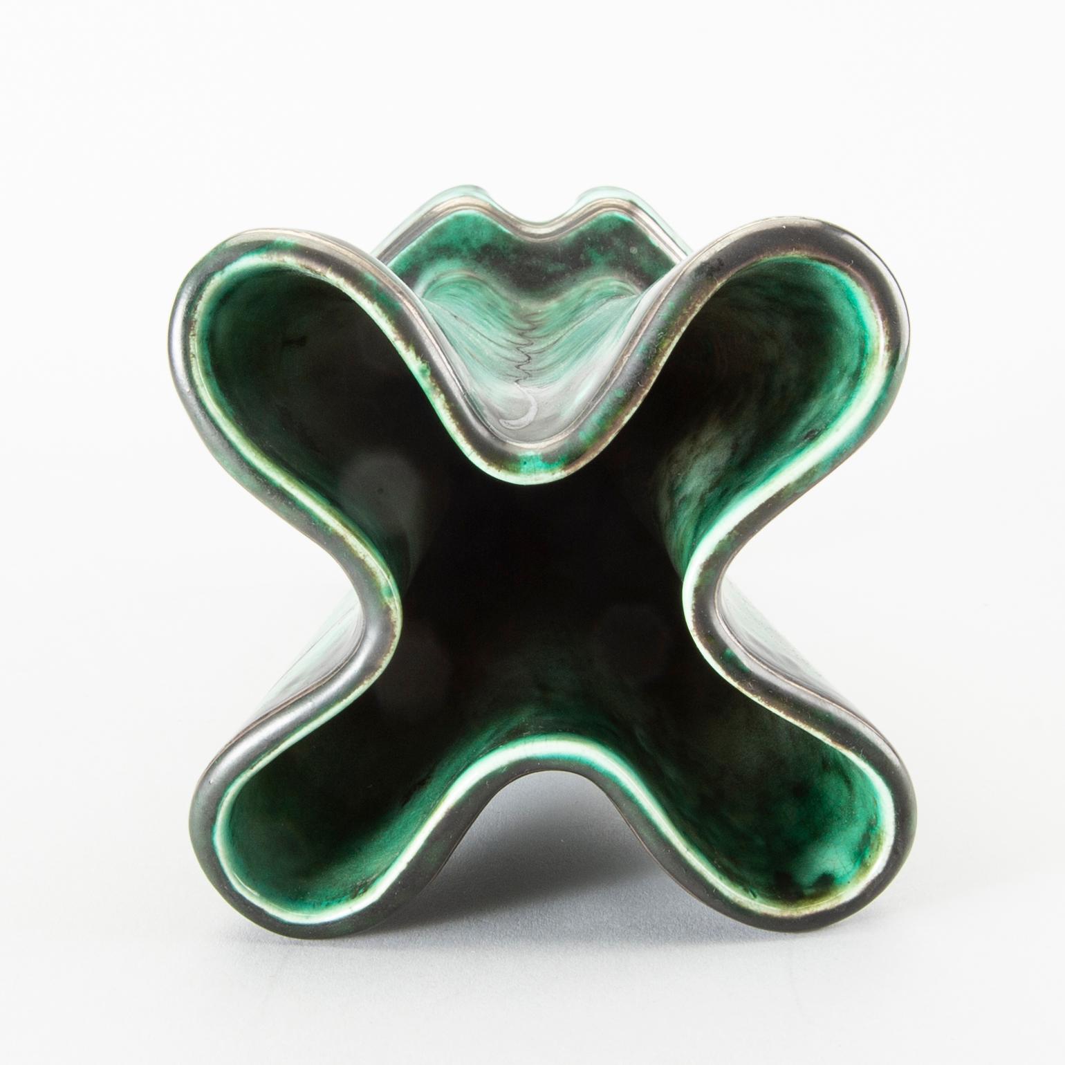 Wilhelm Kåge, a Gustavsberg "Argenta" stonewear vase from 1932.