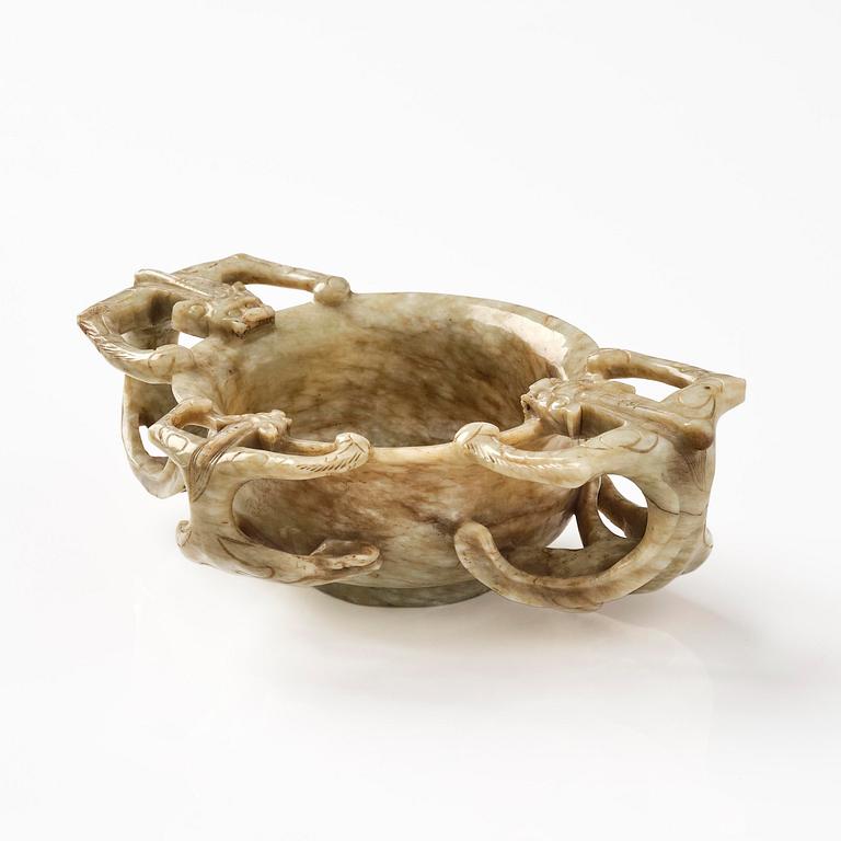 Bägare, jade. Mingdynastin (1368-1644).