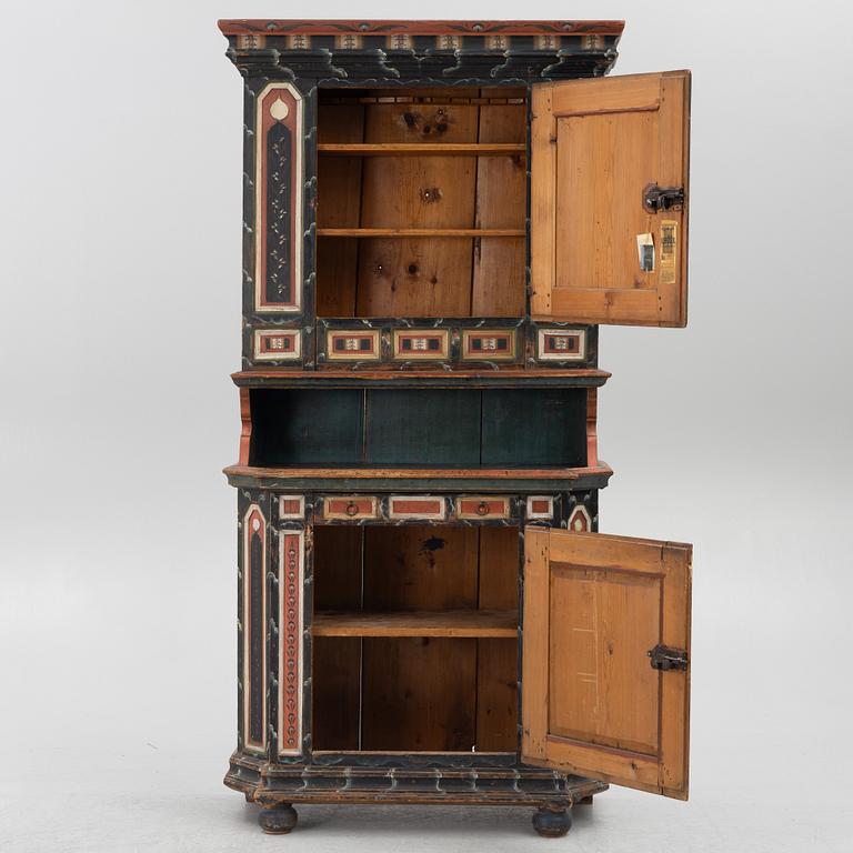 Skänkskåp, allmoge, Järvsö, Hälsingland, märkt 1817.