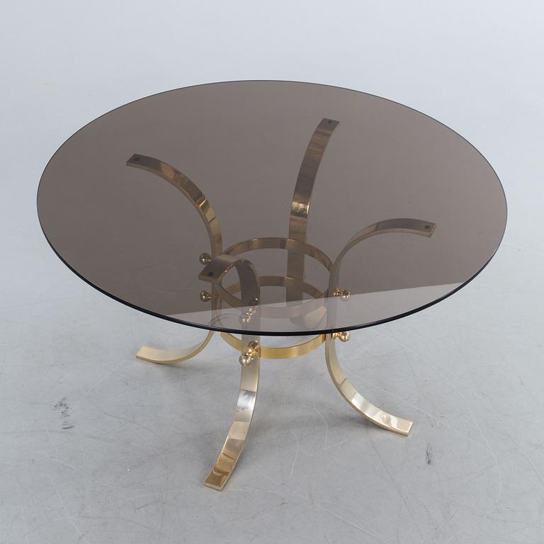 MATBORD, glas och mässing, 1900-talets andra hälft.