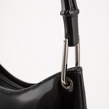 Gucci, a black leather 'Bamboo' bag.