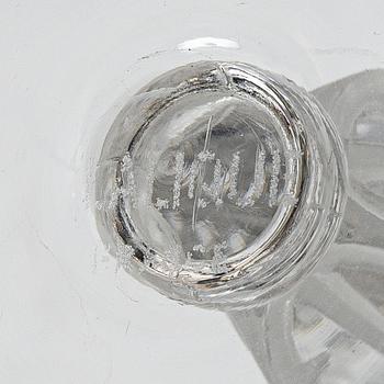 René Lalique, vinglas, 3 st,  "Fontainebleau", Lalique, Frankrike.