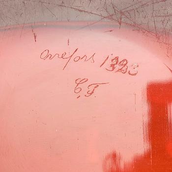 Carl Fagerlund, bordslampa, "RD 1323", Orrefors, 1950-60-tal.