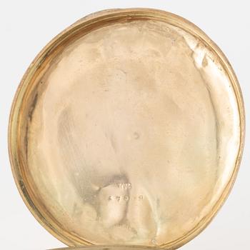 Pocket watch 14K gold, 45.5 mm.