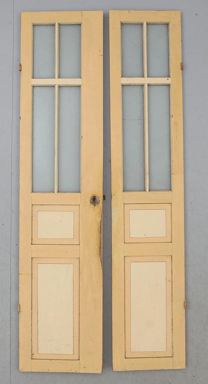 PARDÖRRAR, 1 par, 1800-/1900-tal.