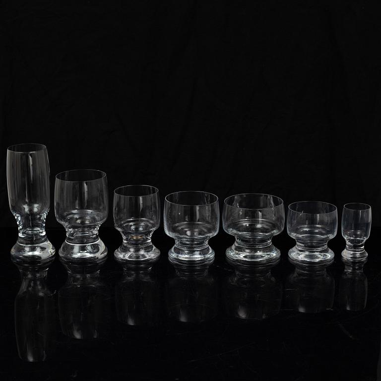 Signe Persson-Melin, a 67-piece 'Porter' glass service, Kosta.