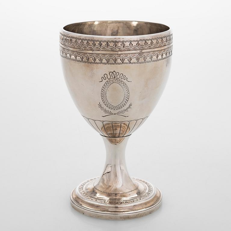 Bägare, sterlingsilver, Dublin kring år 1800.