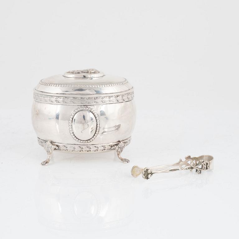 Adolf Mayer, sockerskrin, silver, empirestil, Frankfurt, Tyskland, 1900-talets början.