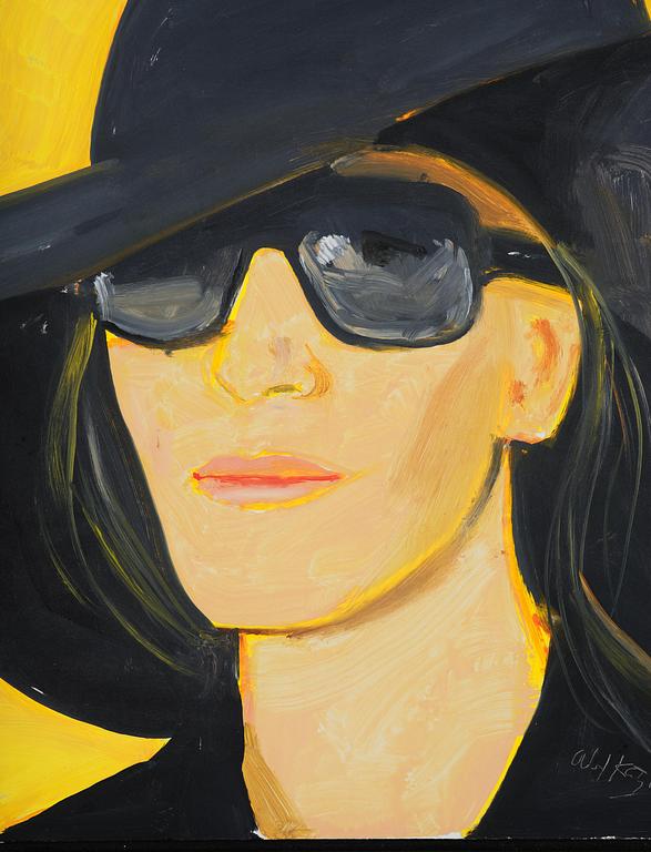 Alex Katz, "Study for Black Hat 11".