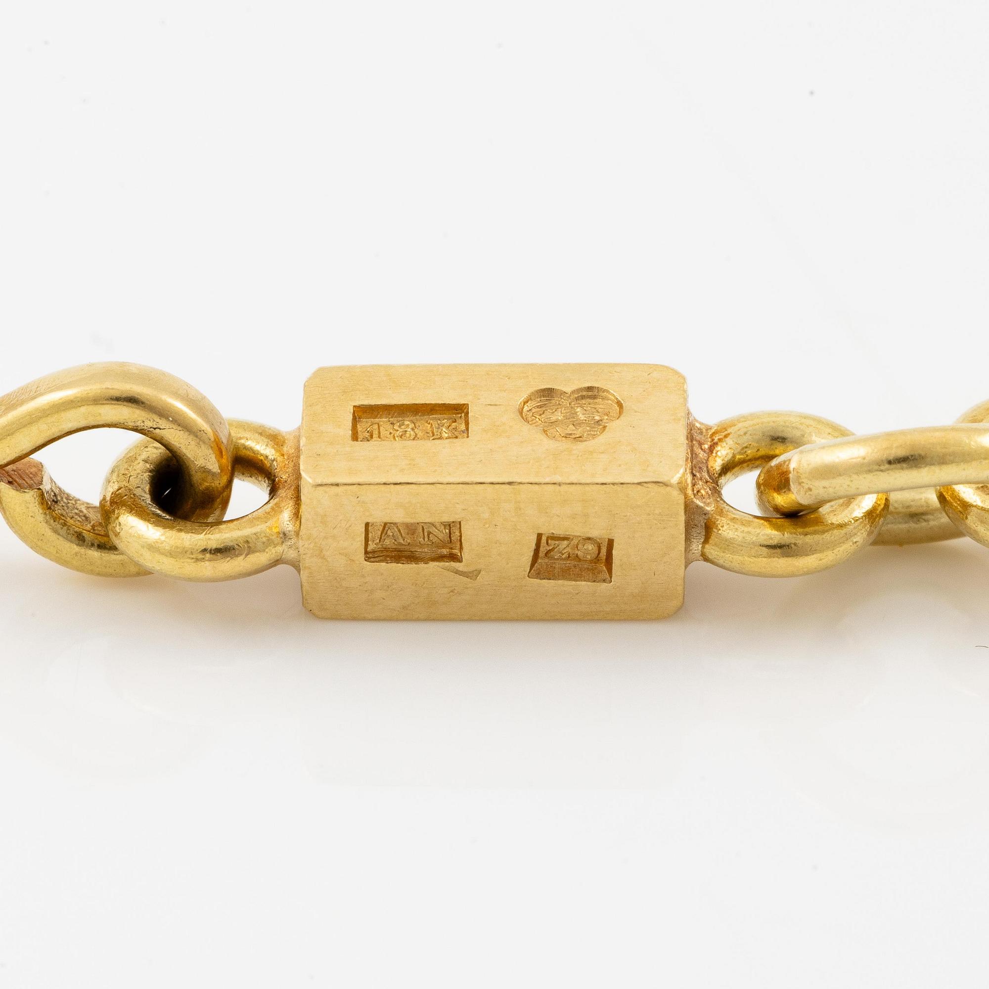 Wiwen Nilsson, a bracelet, 18K gold, Lund 1974.