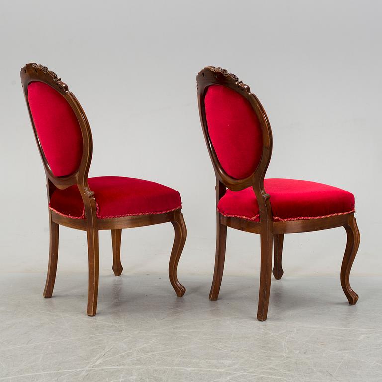 Eight late 19th century chairs.