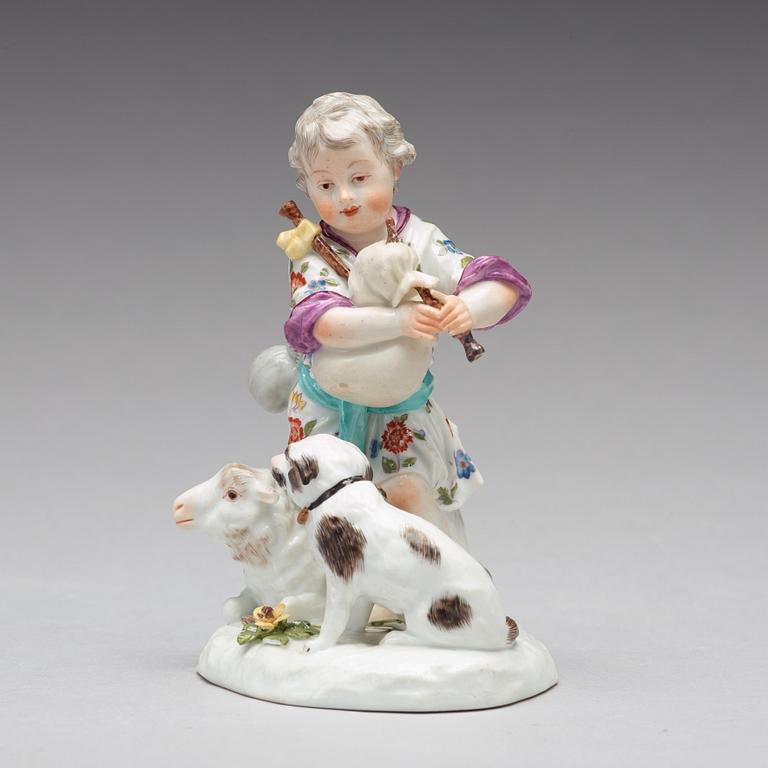 FIGURIN, porslin. Frankenthal, Tyskland, 1700-tal.