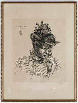 Carl Larsson · CARL LARSSON, etsning, monogramsignerad samt daterad (19)01.
