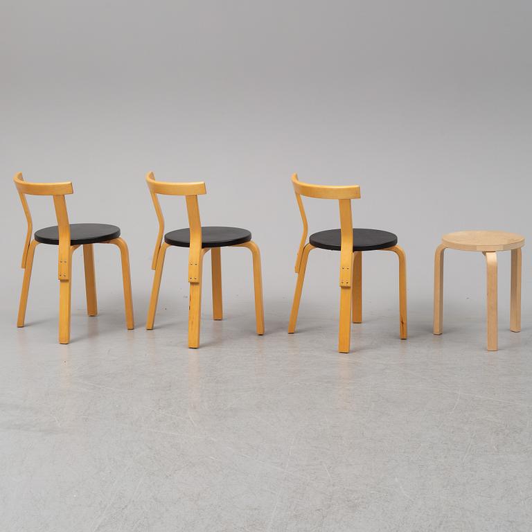 ALVAR AALTO, a five piece birch dining suite from Artek, Finland.