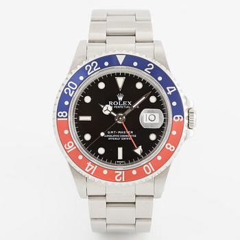 Rolex, Oyster Perpetual Date, GMT-Master, "Swiss Only Dial", wristwatch, ca 1998.