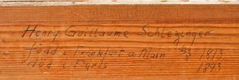 HENRY GUILLAUME SCHLESINGER, tillskriven, oljemålning på dubblerad duk, signerad och daterad 1860?.