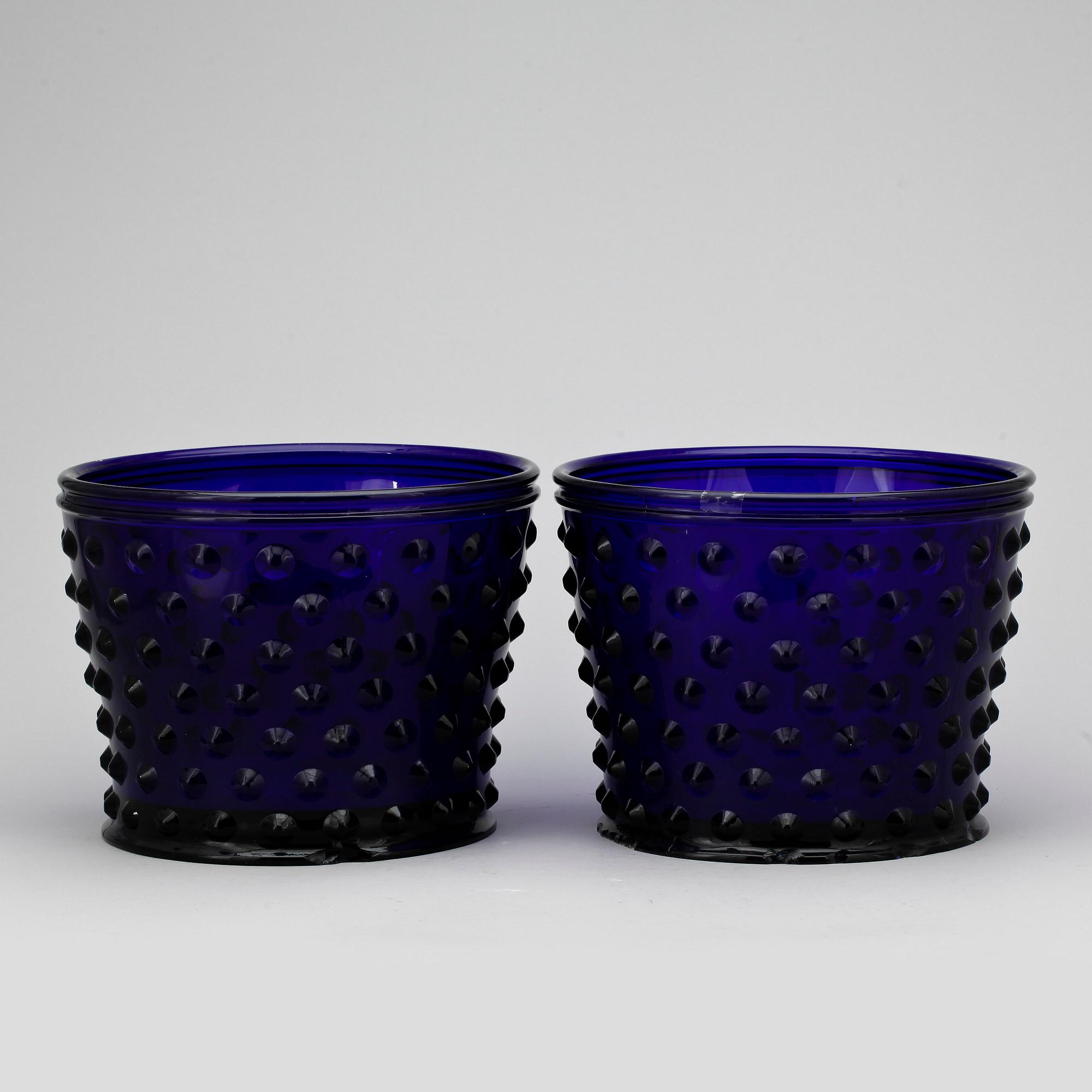 YTTERFODER, ett par, glas "Hortus", Svenskt Tenn, design Josef Frank.