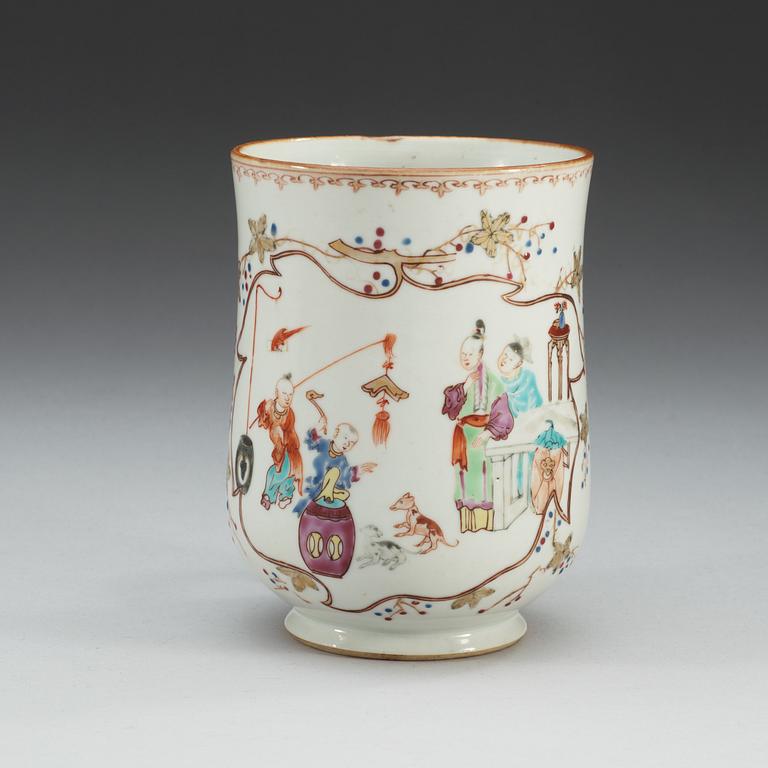 A famille rose jug, Qing dynasty, Qianlong (1736-95).