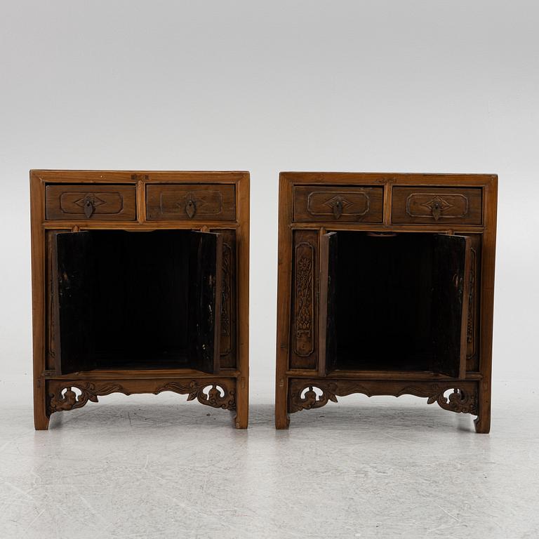 Nightstands, a pair, China, 20th century.