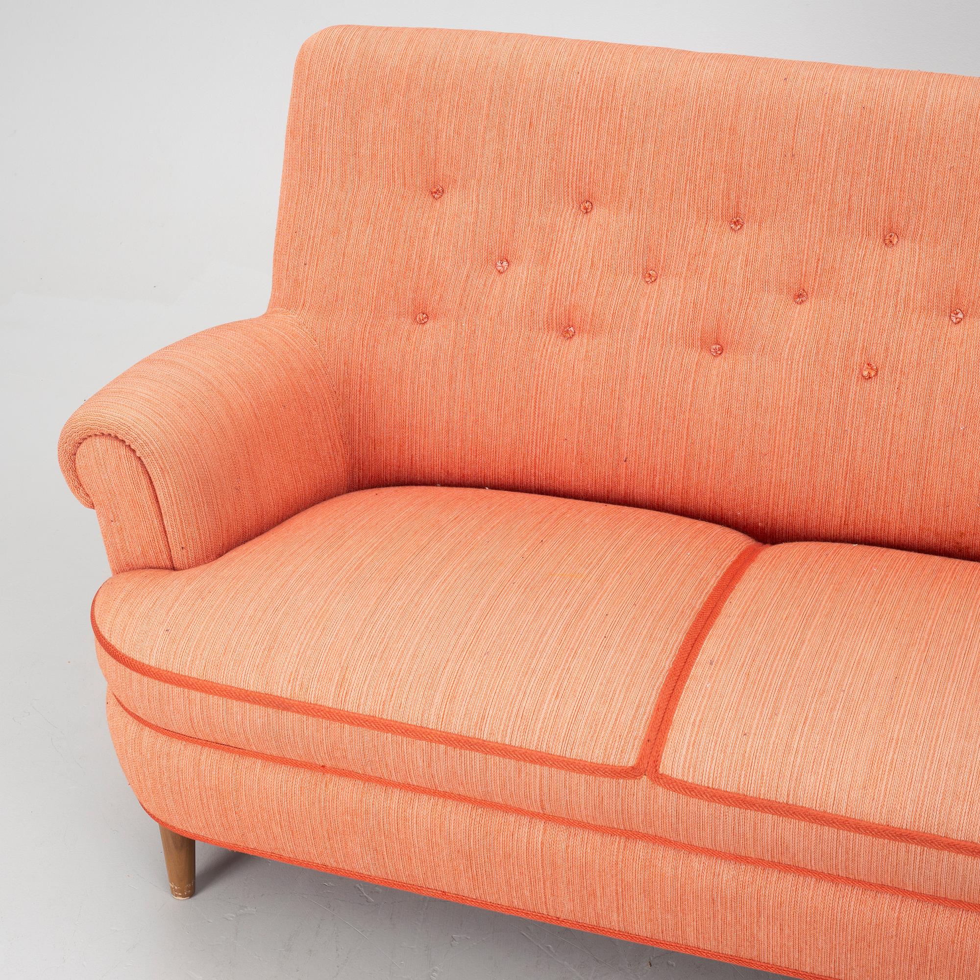 Carl Malmsten, a 'Hemmakväll' sofa, AB O.H. Sjögren, Tranås, late 20th century.