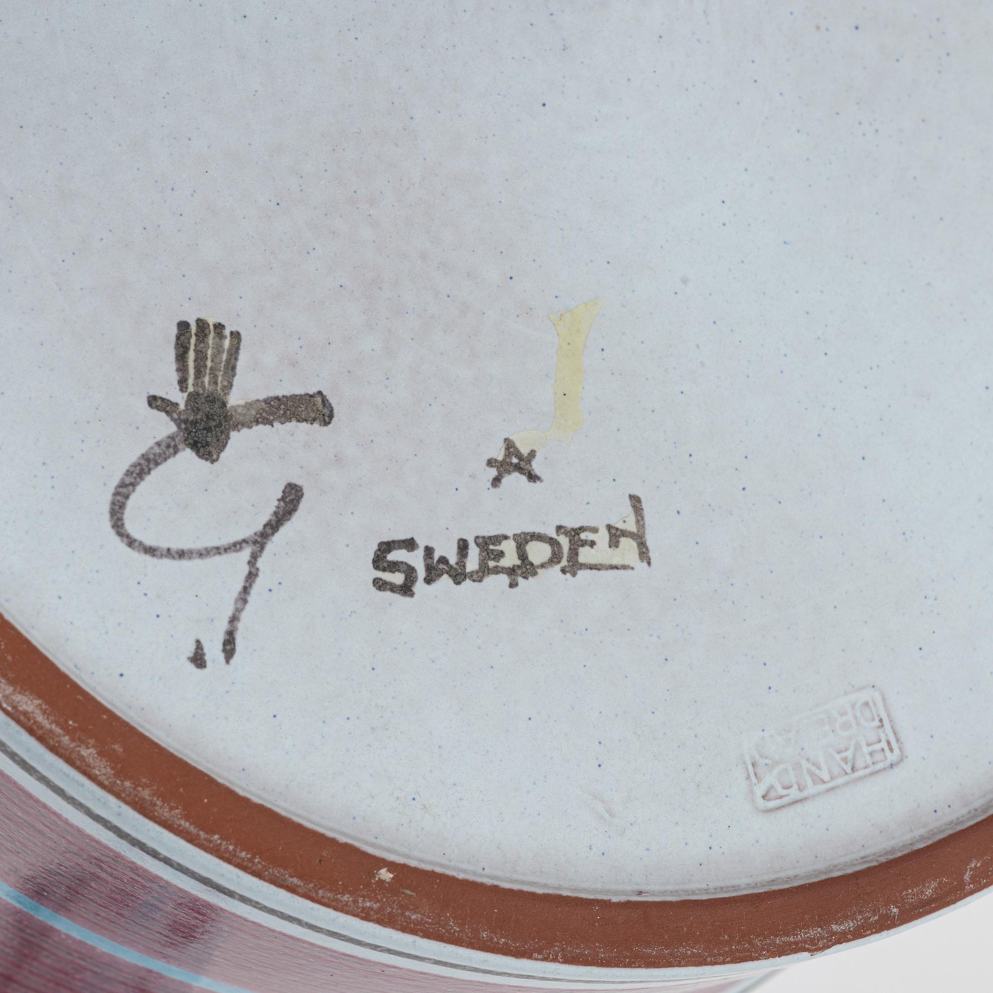 Stig Lindberg, an earthenware pot, Gustavsberg Studio, Sweden.