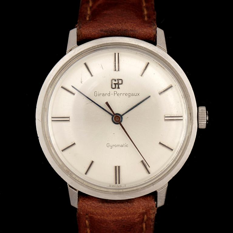 ARMBANDSUR, herr, Girard Perregaux, gyromatic, stål, 1960-tal.