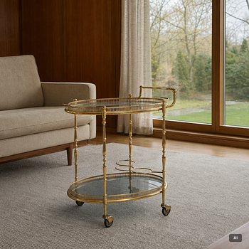 A serving cart, second half of the 20th century.