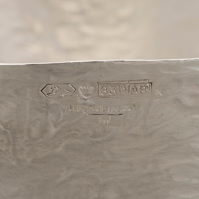 Tapio Wirkkala, skål, silver, Kultakeskus, Tavastehus 1978.