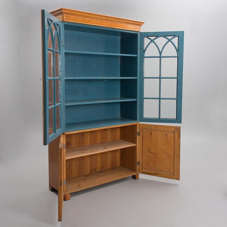 A BOOK CUPBOARD, gothic, early 19th century.