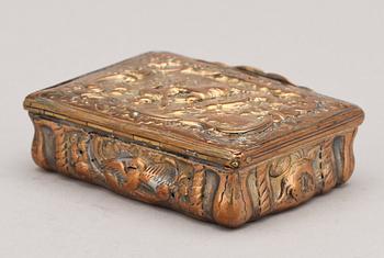 DOSA, delvis förgylld metall, rokoko, 1700-tal.