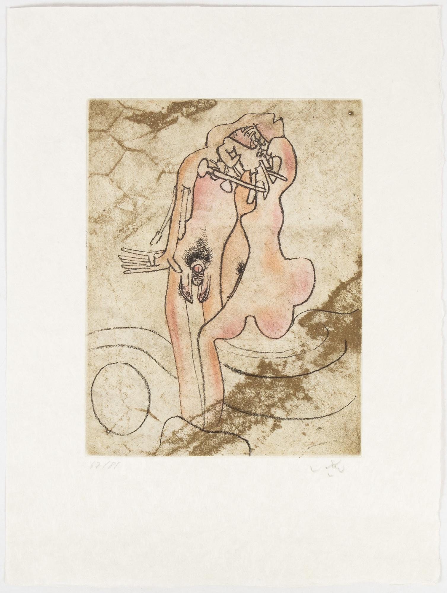 Roberto Matta, färgetsningar, fem stycken, 1971, signerade och numrerade 67/85.