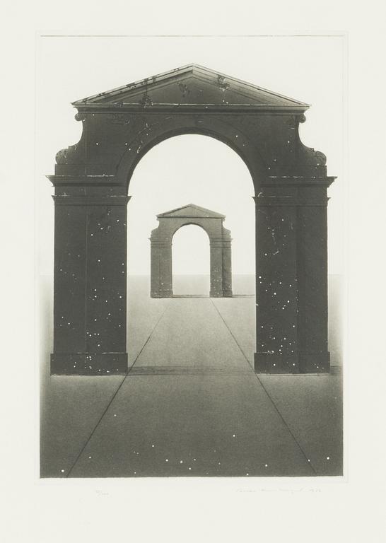 Pentti Lumikangas, torrnål, akvatint, signerad och daterad 1987, numrerad 33/100.