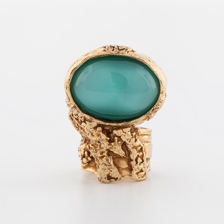 YVES SAINT LAURENT, a green paste ring.