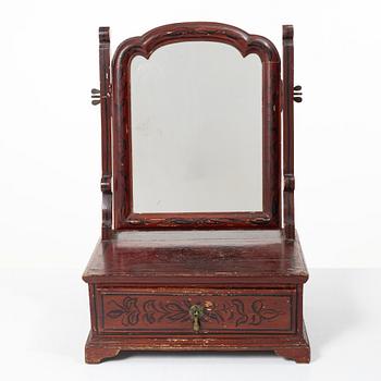 Chest of drawers mirror, first half of the 18th century, marked 1723.