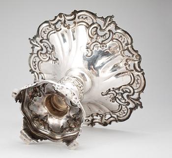 UPSSATSSKÅL, silver, nyrokoko, Gustav Möllenborg, Stockholm 1848. Vikt ca 1050 gram.