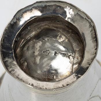 A Swedish silver cup and two beakers.
